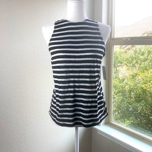 Frame brand new sleeveless black white stripe size medium